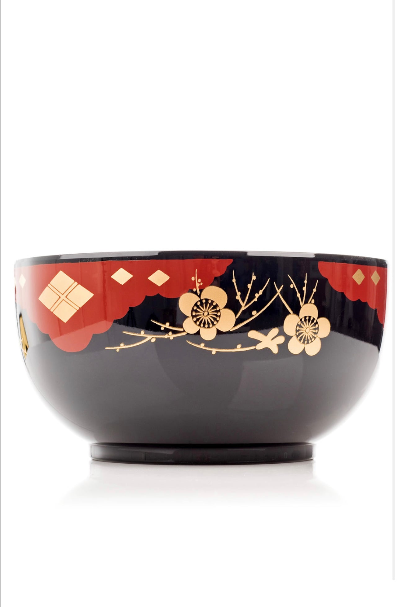 Black Lacquer Japanese Noodle Bowl Set