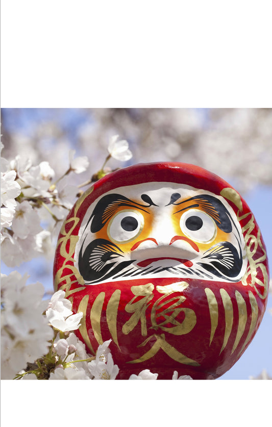 Large Red Japanese Daruma Doll Lucky God