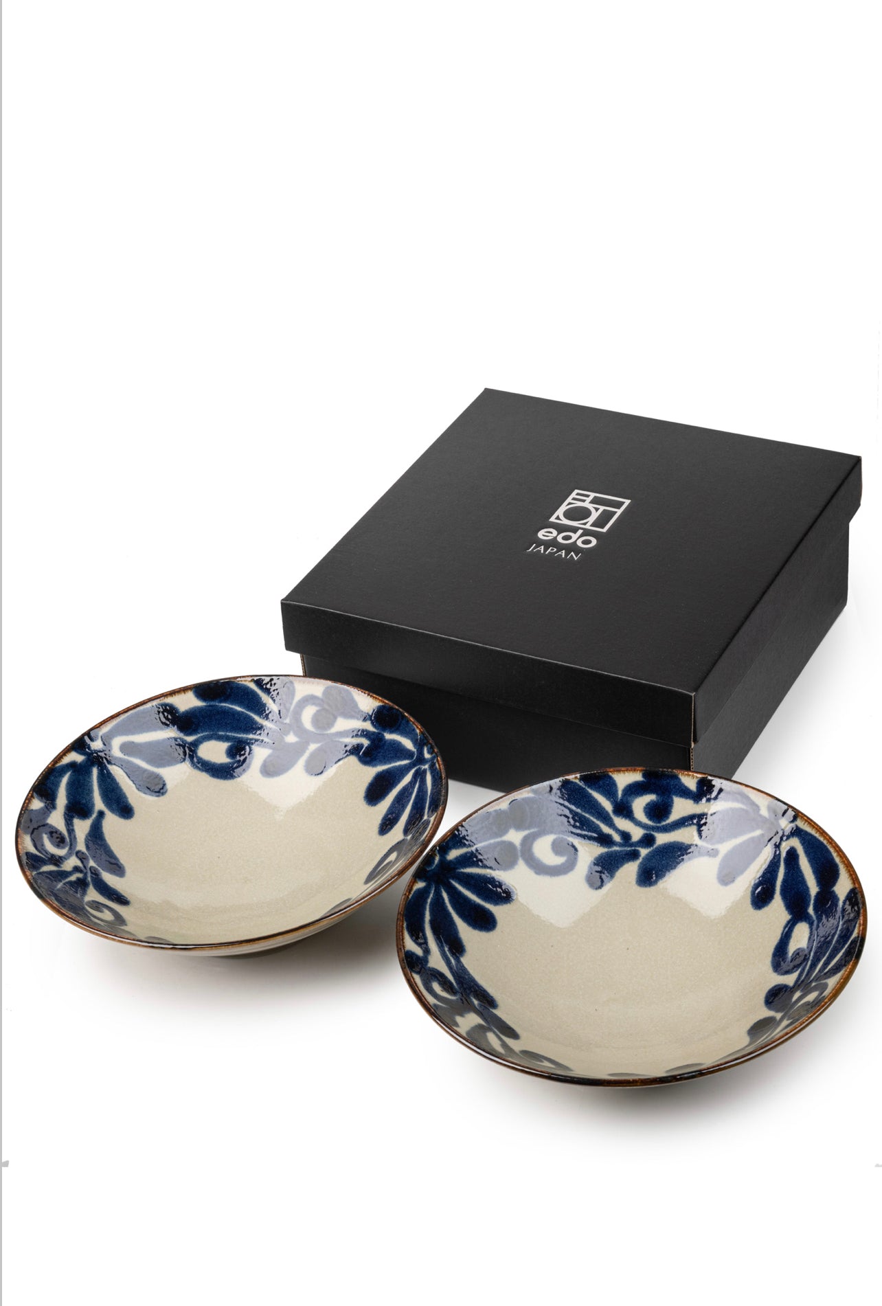 Ruri Karakusa Premium Japanese Pasta Bowl Set.