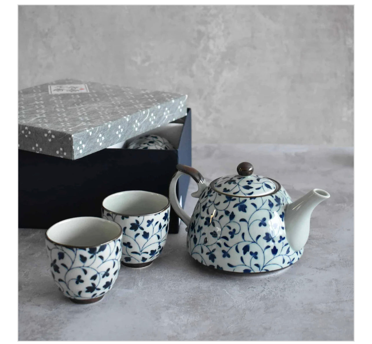 Shizen Blue Japanese Teapot & Teacup Set