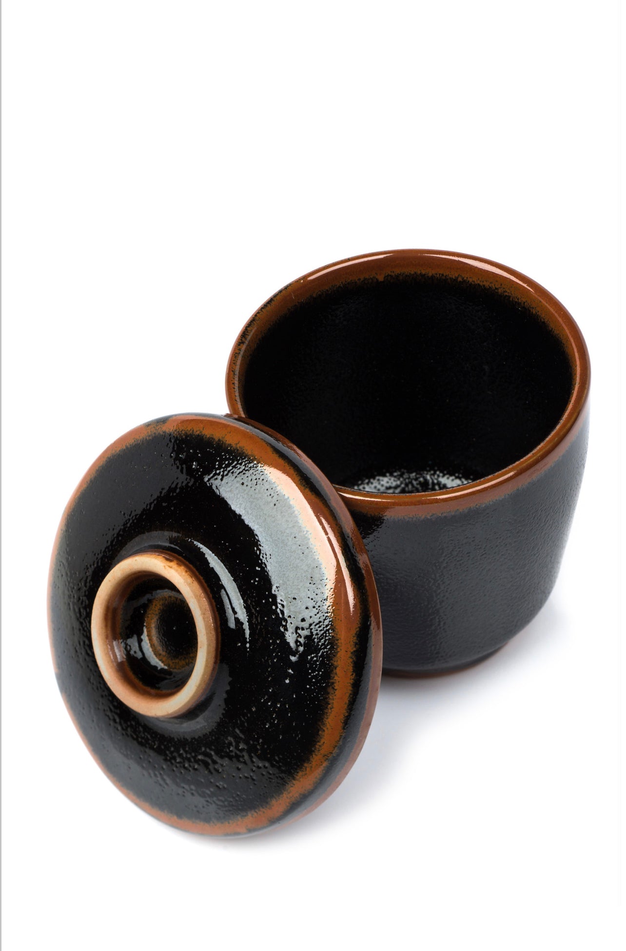 Tenmoku Black Japanese Chawanmushi Bowl