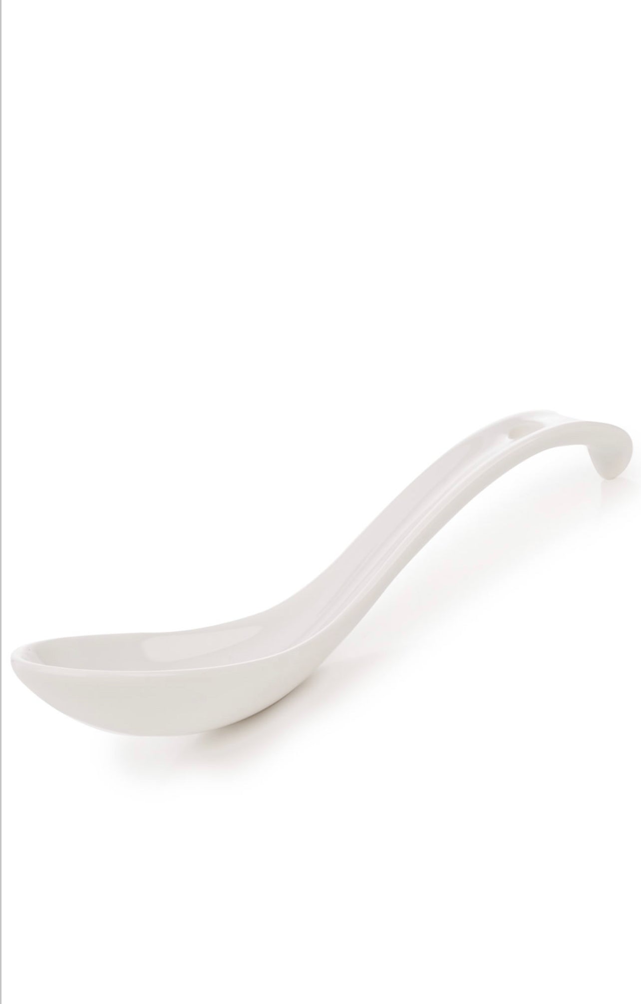 White Ceramic Japanese Soup Spoon