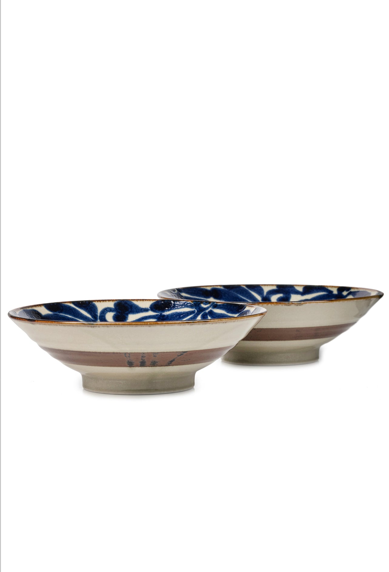 Ruri Karakusa Premium Japanese Pasta Bowl Set.