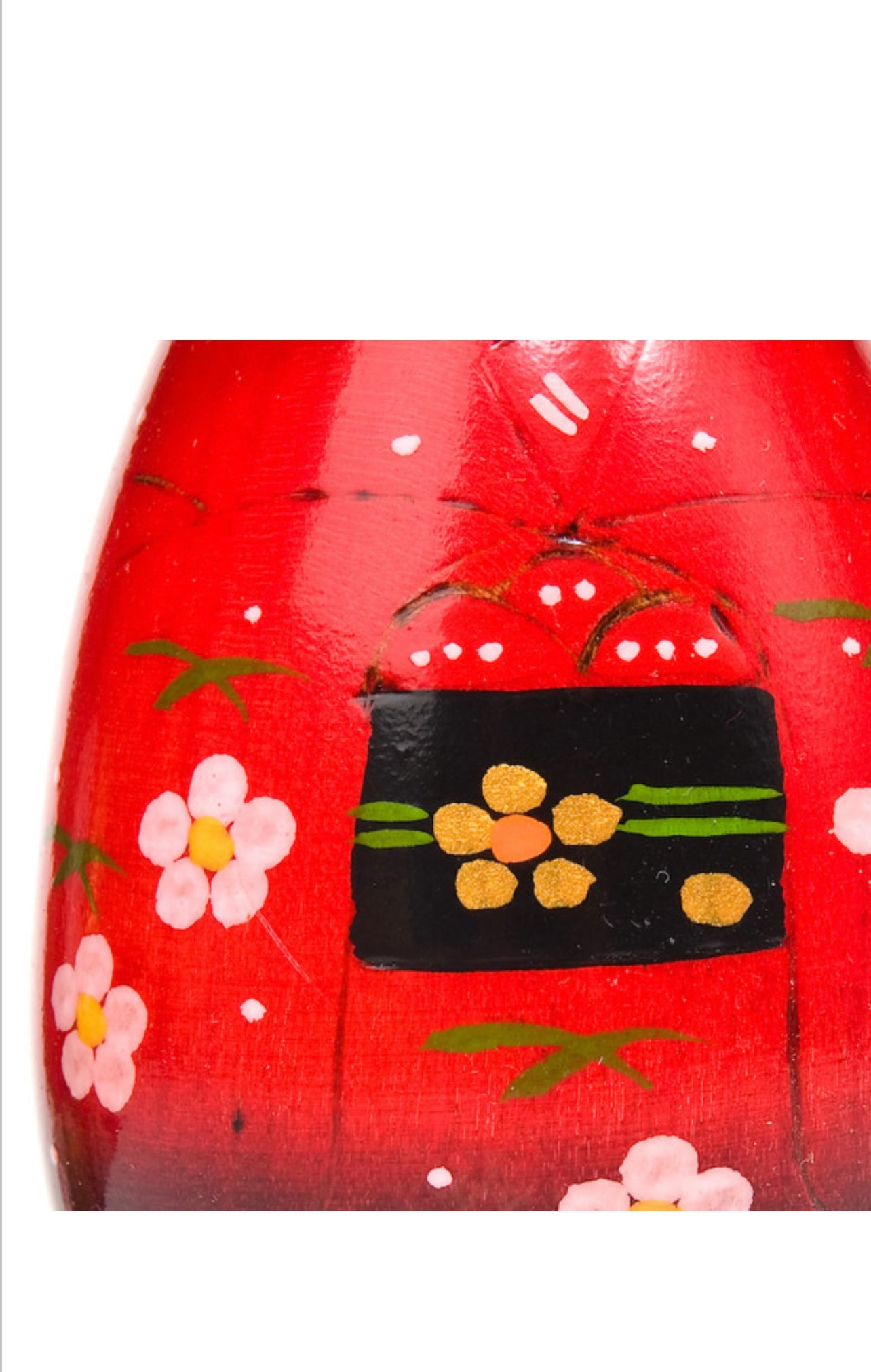 Pretty Red Hairpin Japanese Kokeshi Doll