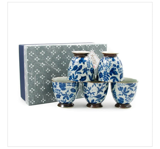 Kashiwa Blue Japanese Teacup Set