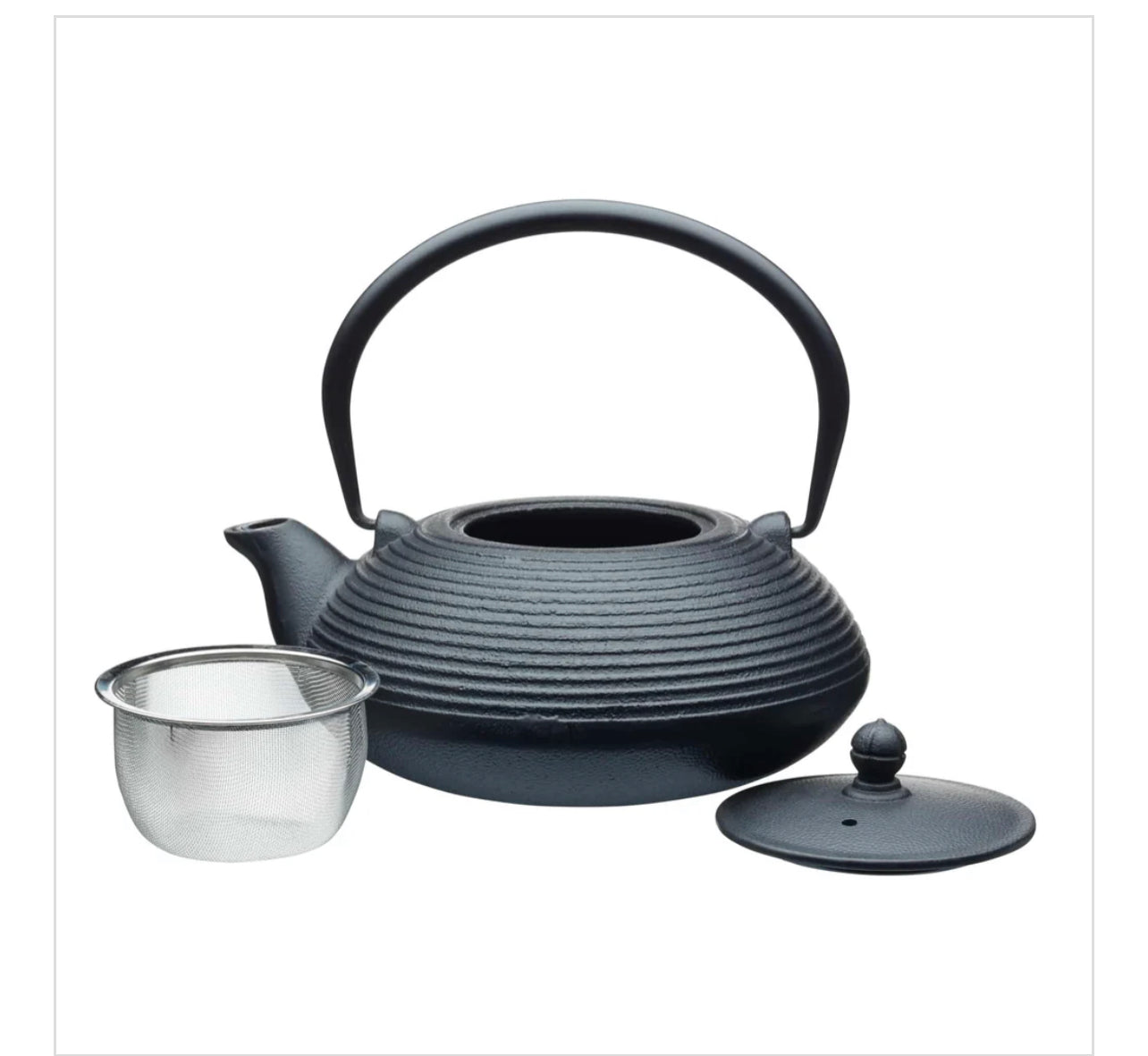 Black Cast Iron Teapot 900ml