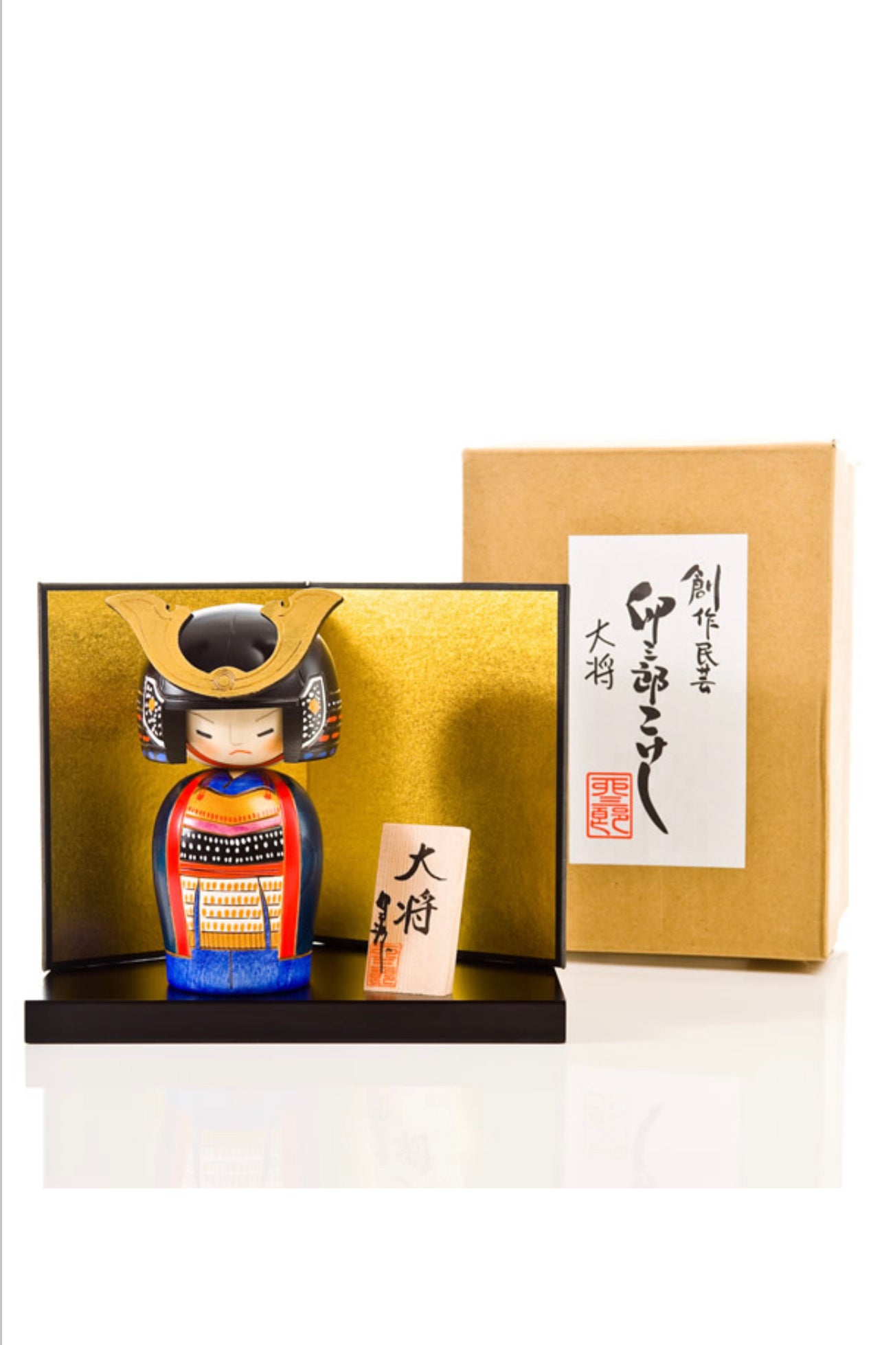 Samurai General Japanese Kokeshi Doll