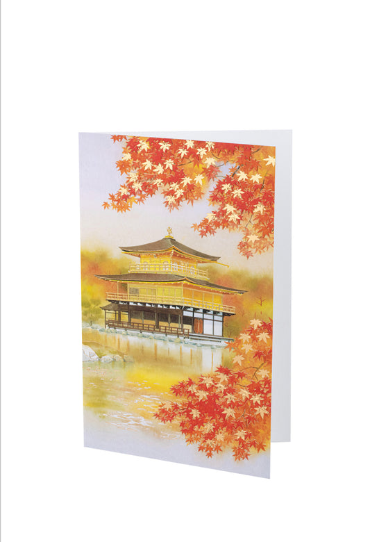 Autumn at the Golden Temple Japanese Card.