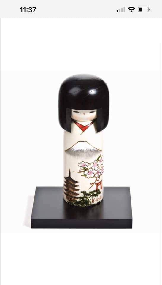 Mount Fuji Japanese Wooden Kokeshi Doll